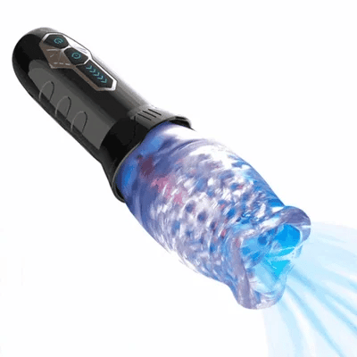 The Male Rose Original Gawk Gawk 3000 Rotating Blow Job Simulator in Black