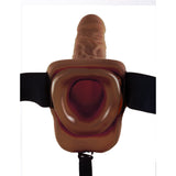 9 Inch Vibrating Hollow Strap-On with Balls