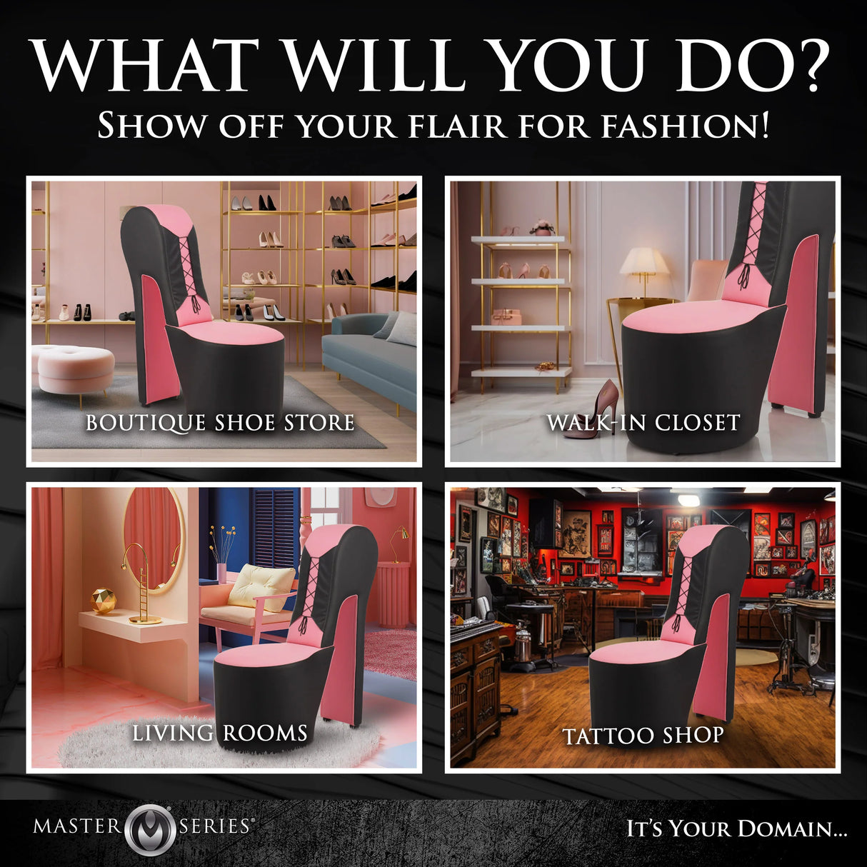 Pink Stiletto Corset Throne Chair