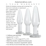 Adam & Eve Glass Butt Plug Set
