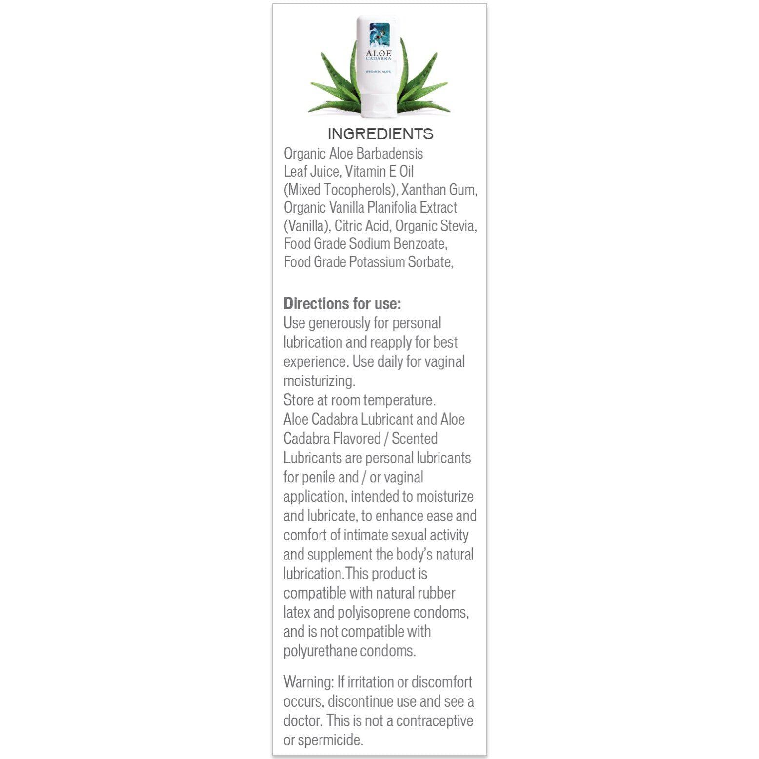 Aloe Cadabra Organic Lubricant
