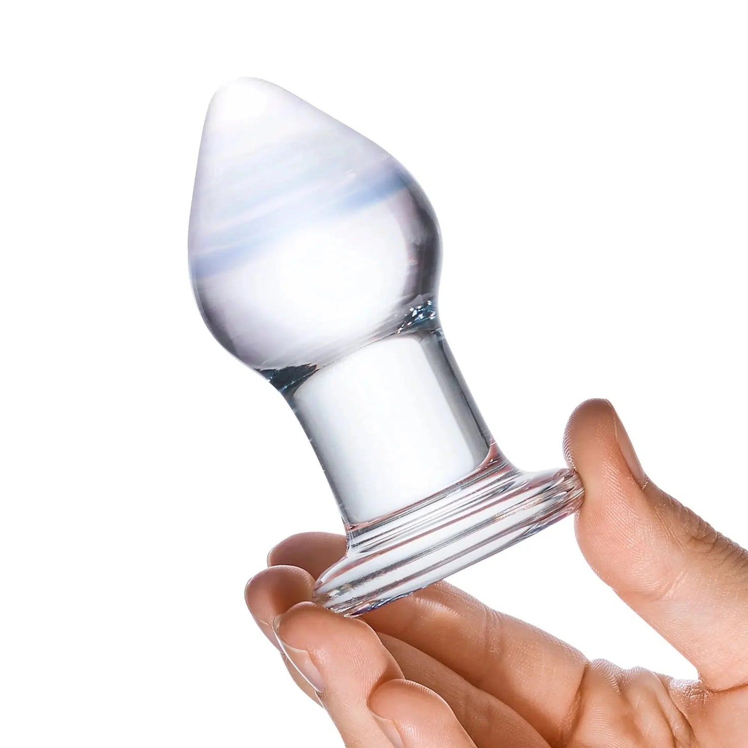 Amethyst Rain Glass Anal Butt Plug