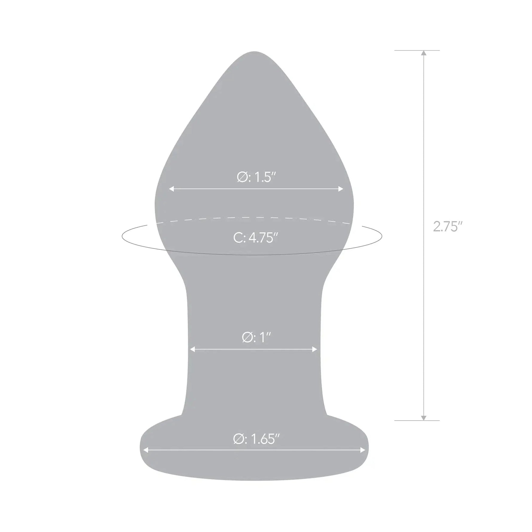 Amethyst Rain Glass Anal Butt Plug