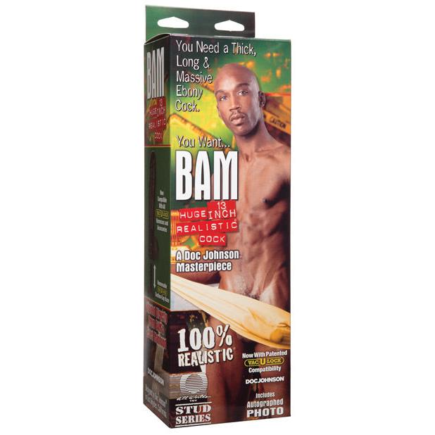 Bam Realistic 13 Inch Huge Black Dildo