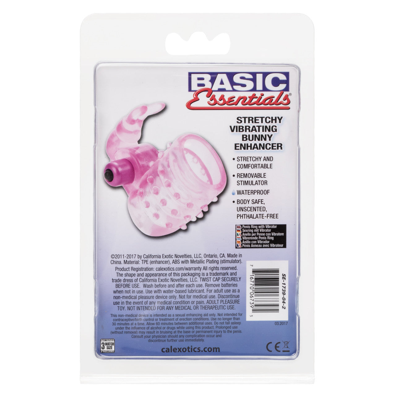 Basic Essentials Penis Sleeve Vibrator - HotCherry Basic Essentials Penis Sleeve Vibrator - HotCherry