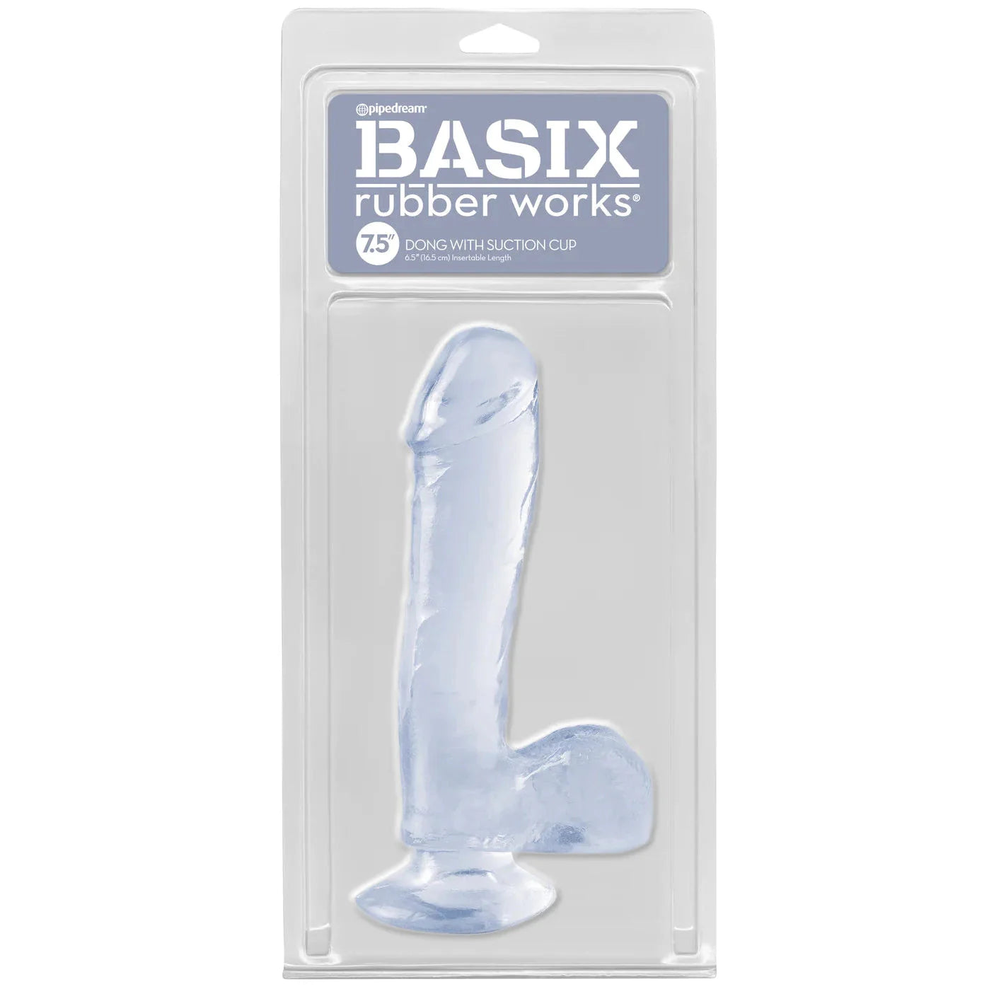 Basix Rubber Works 7.5 Inch Dong With Suction Cup