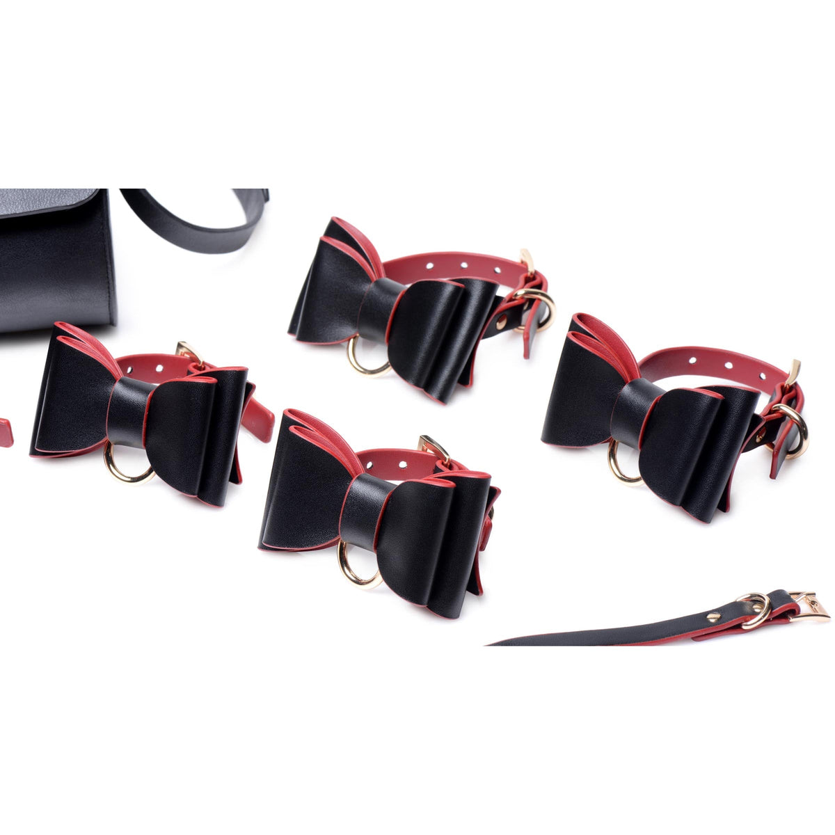 Black And Red Bow Bondage Set with Carry Case