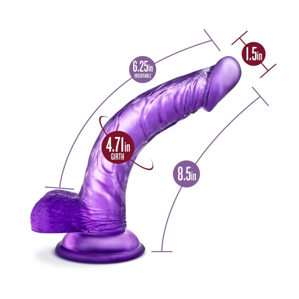 Blush B Yours Sweet n' Hard 7 Dildo with Suction Cup
