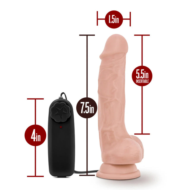Blush Dr. Skin Vibrating Realistic Cock