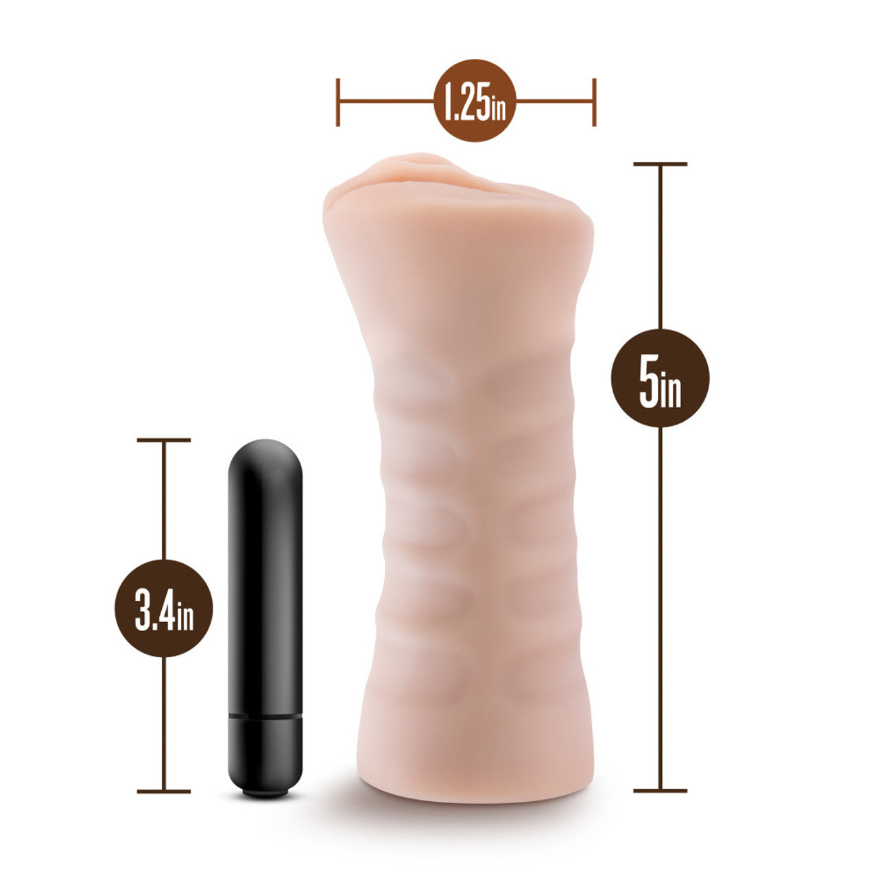 Blush M For Men Vibrating Masturbator - Rain