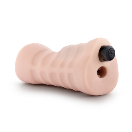 Blush Self Lubricating Vibrating Stroker Sleeve Kit