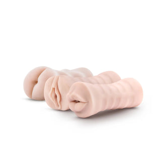 Blush Self Lubricating Vibrating Stroker Sleeve Kit