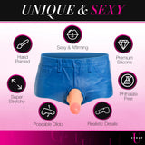 Booty Shorts 6 Inch Dildo Silicone Strap-On Harness