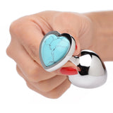 Booty Sparks Gemstones Turquoise Heart Anal Plug