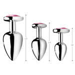 BootySparks Pink Heart Gem Anal Plug Set