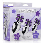 BootySparks Violet Flower Gem Anal Plug Set