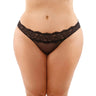 Bottoms Up Ivy Eyelash Lace Panty With Criss Cross Back & Bow Trims