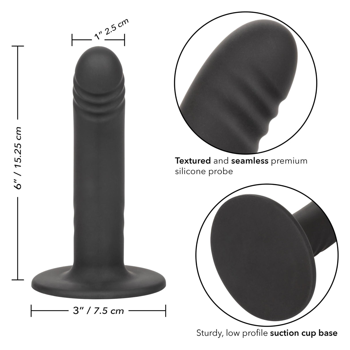 Boundless 6 Inch Ridged Dildo