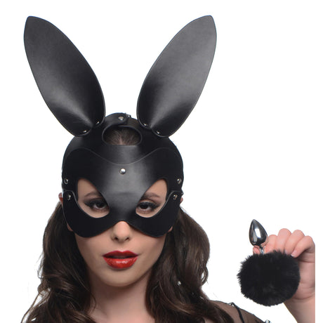 Bunny Tail Anal Plug & Mask Set