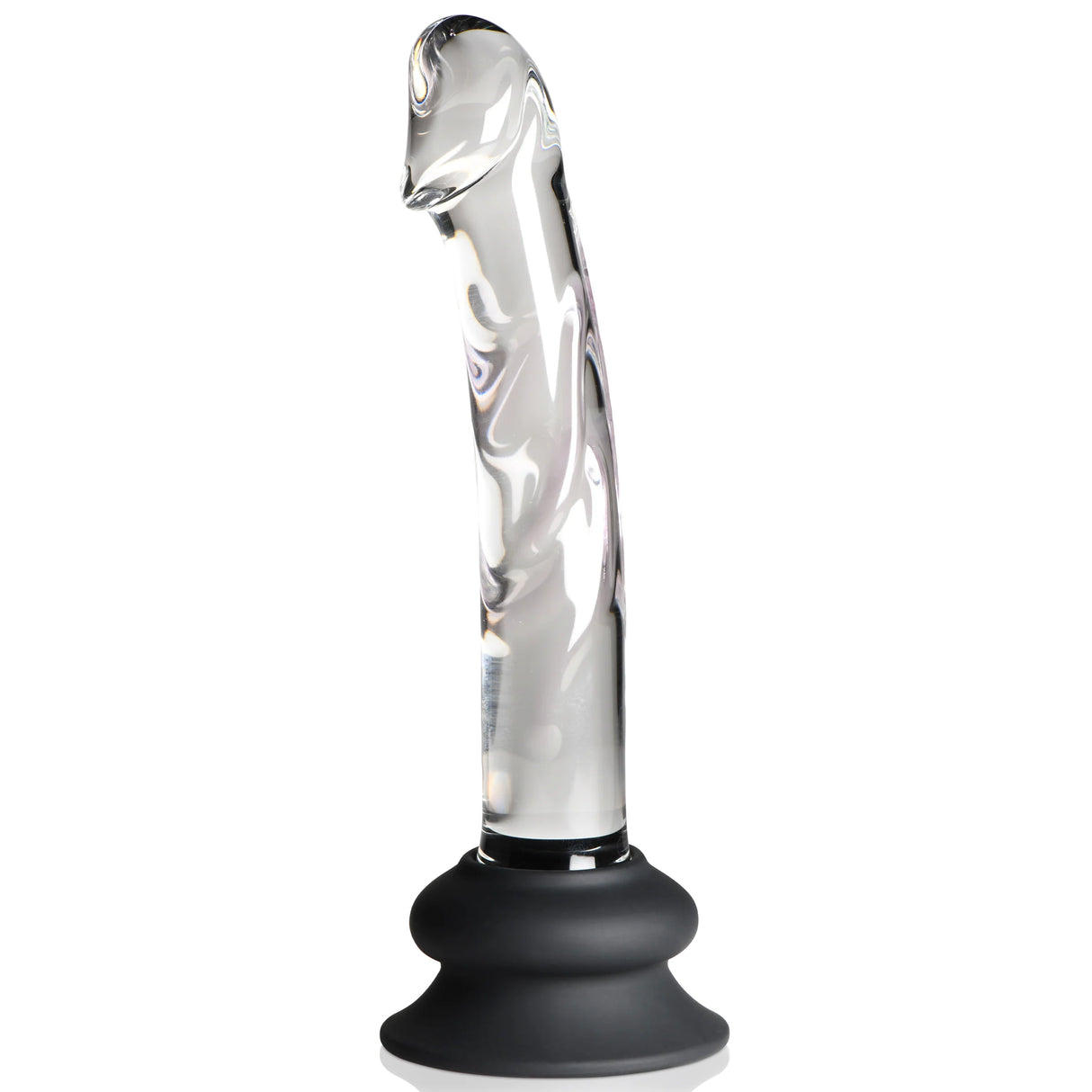 7 Inch Glass Dildo with Silicone Base