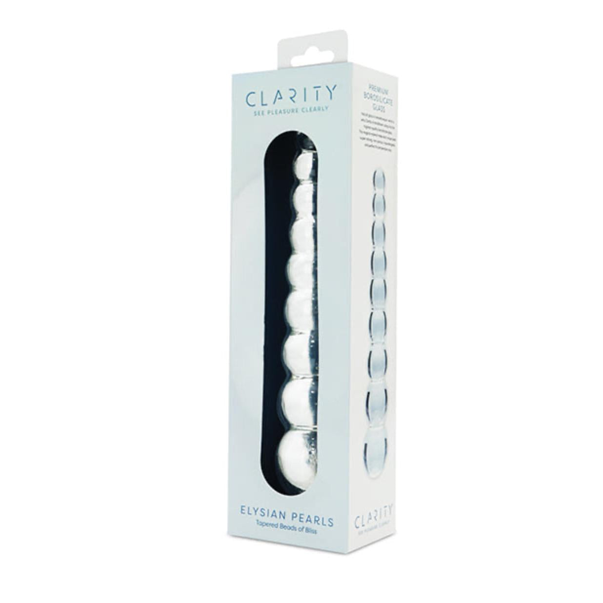 Creative Conceptions Clarity Glass Dildo Elysian Pearls
