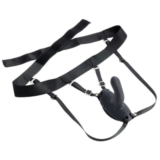 Cloud 9 Grind Insertable Vibe Suction Cup and Harness in Black