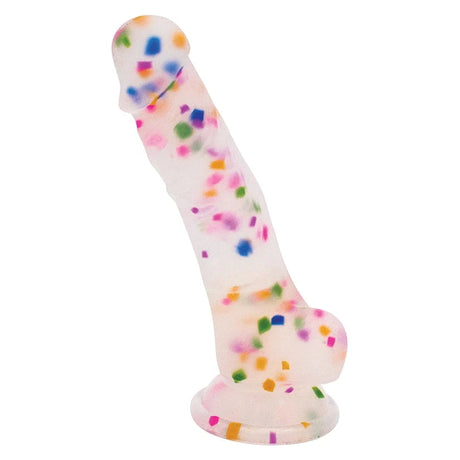 Cock A Palooza Confetti Silicone Suction Dildo