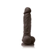 Colours Pleasures 5 Inch Vibrating Silicone Dildo - Dark Brown