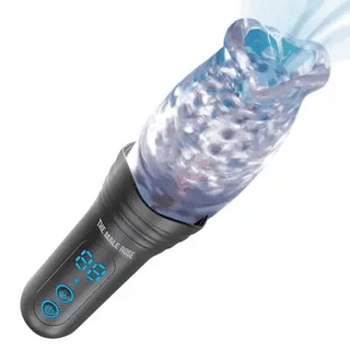 The Male Rose Pro Thrusting Rotating Vibrating Masturbator in Black
