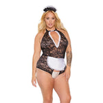 Coquette Crotchless Maid Teddy Costume