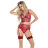 Coquette Treasures 3-Piece Garter Set