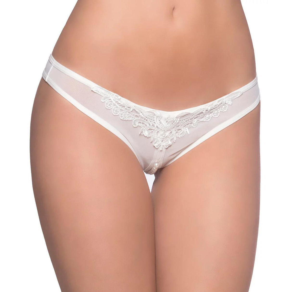 Crotchless Pearl Thong