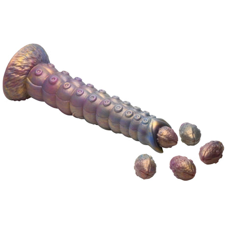 Deep Invader Tentacle Ovipositor Silicone Dildo with Eggs