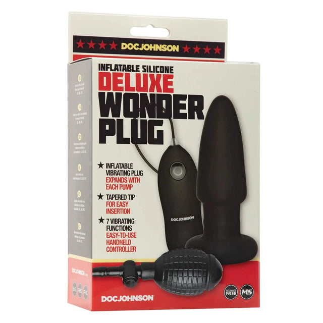 Deluxe Wonder Inflatable Vibrating Butt Plug