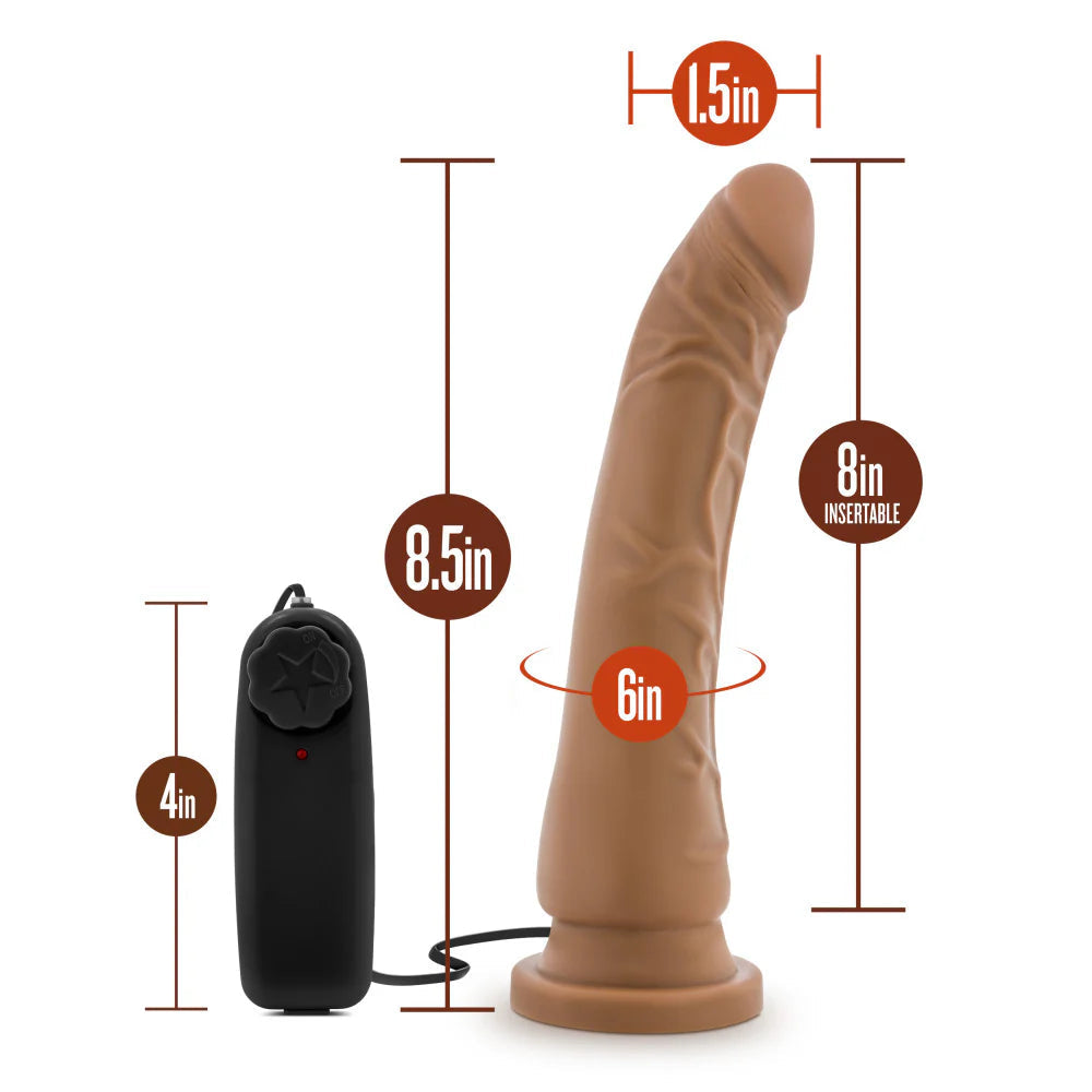 Dr. Skin 8.5 Inch Vibrating Realistic Dildo with Suction Cup