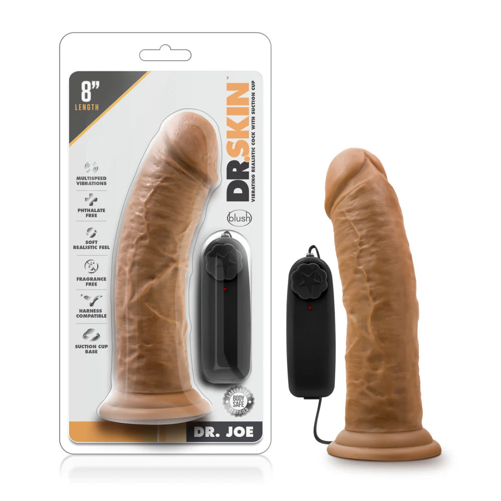 Dr. Skin Dr. Joe Realistic 8 Inch Vibrating Dildo with Suction Cup