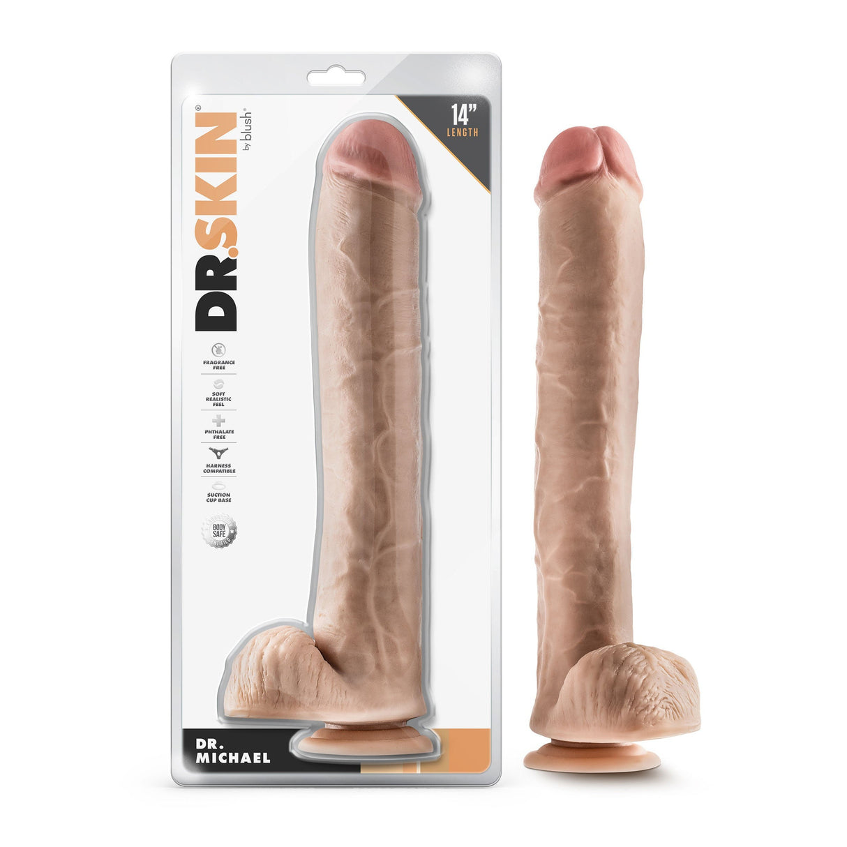 Dr. Skin - Dr. Michael - 14 Inch Dildo With Balls