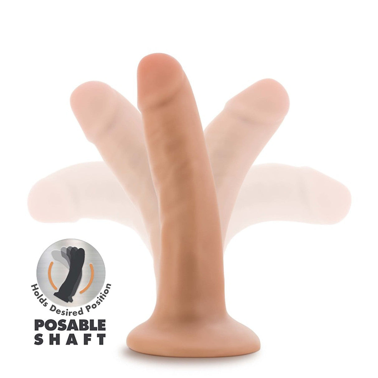 Dr. Skin Plus 5 Inch Posable Dildo with Suction Cup