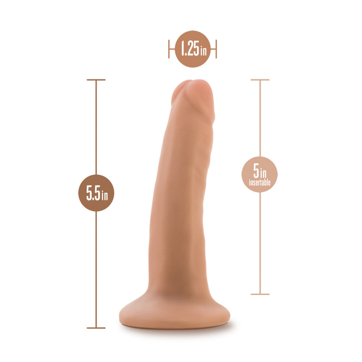 Dr. Skin Plus 5 Inch Posable Dildo with Suction Cup