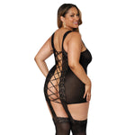 Dreamgirl Lace Up Back Garter Dress