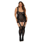 Dreamgirl Lace Up Back Garter Dress