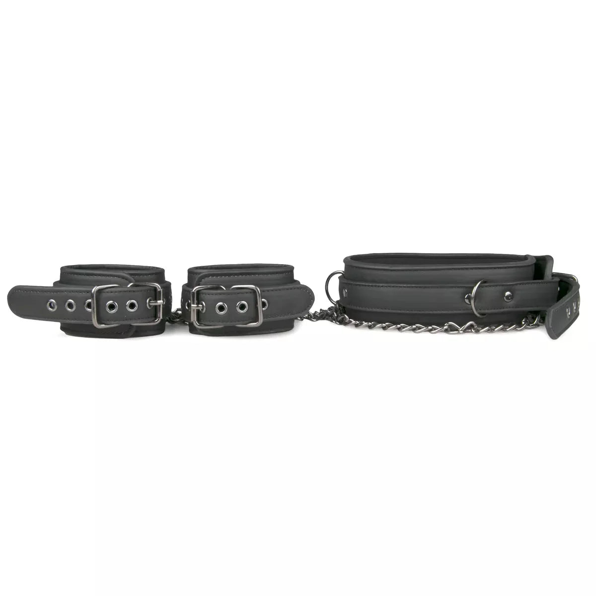 Easy Toys Faux Leather Collar with Handcuffs