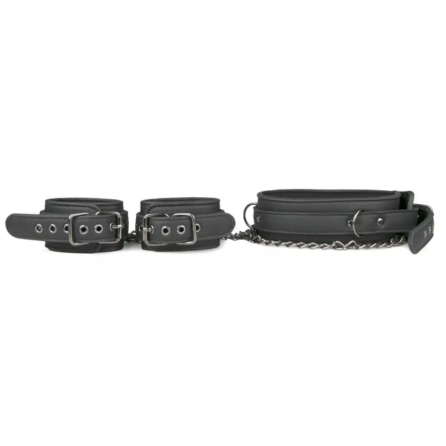 Easy Toys Faux Leather Collar with Handcuffs