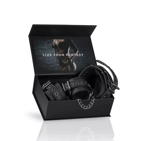 Easy Toys Faux Leather Collar with Handcuffs