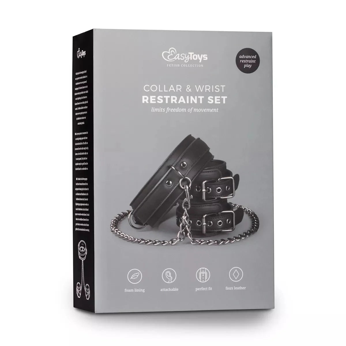 Easy Toys Faux Leather Collar with Handcuffs