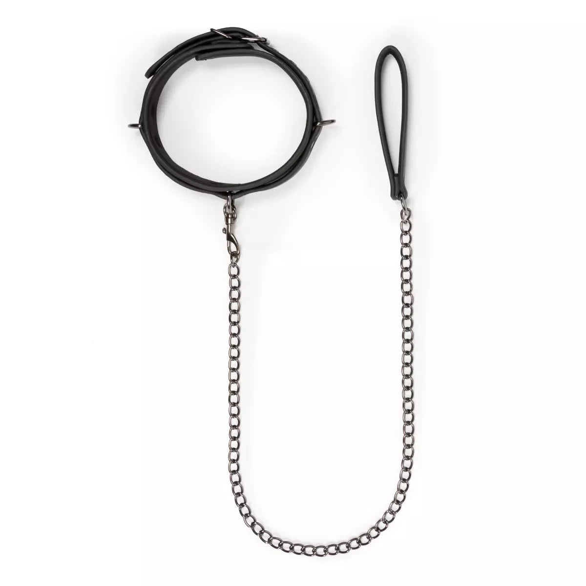 Easy Toys Fetish Faux Leather Collar with Leash
