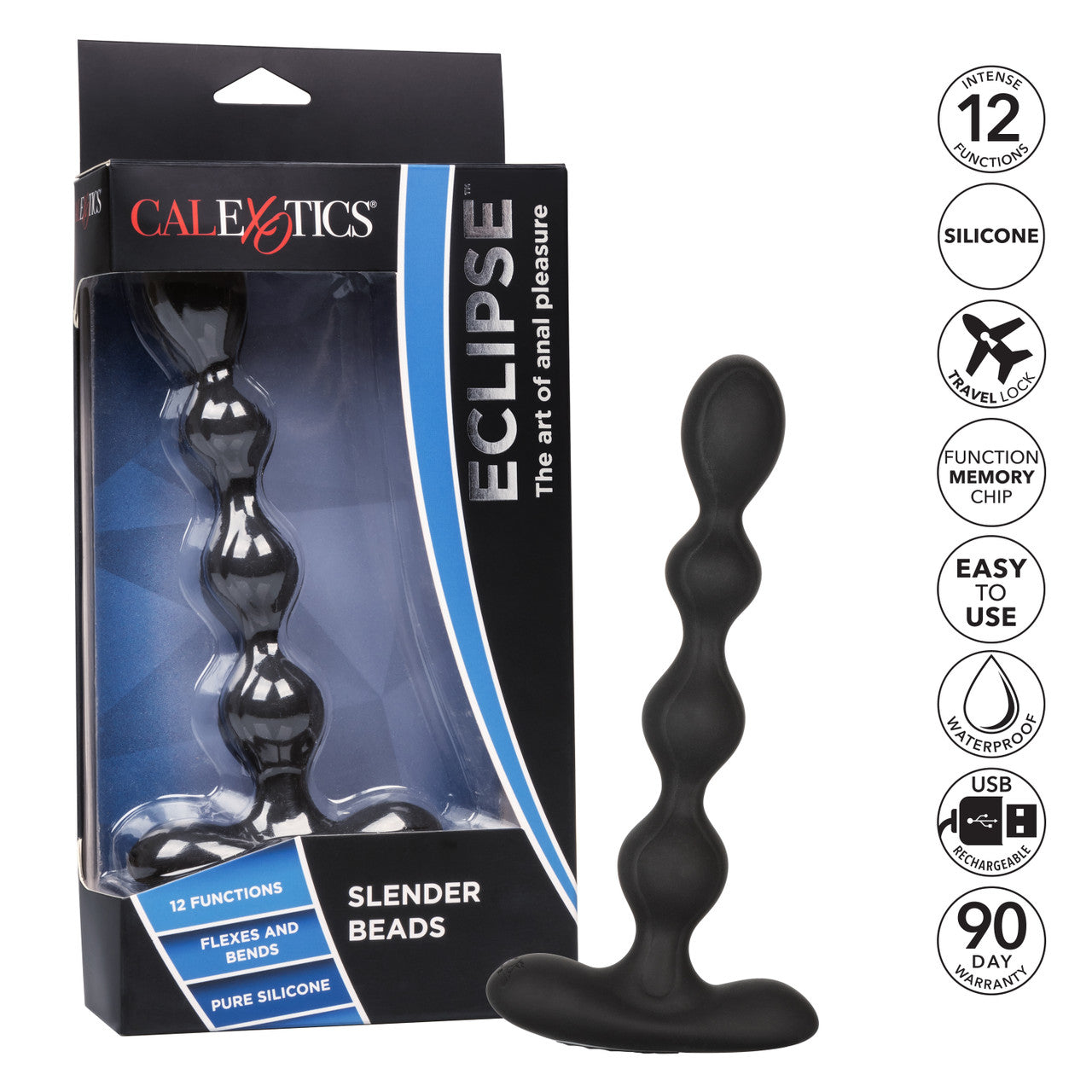 Eclipse Slender Vibrating Anal Beads