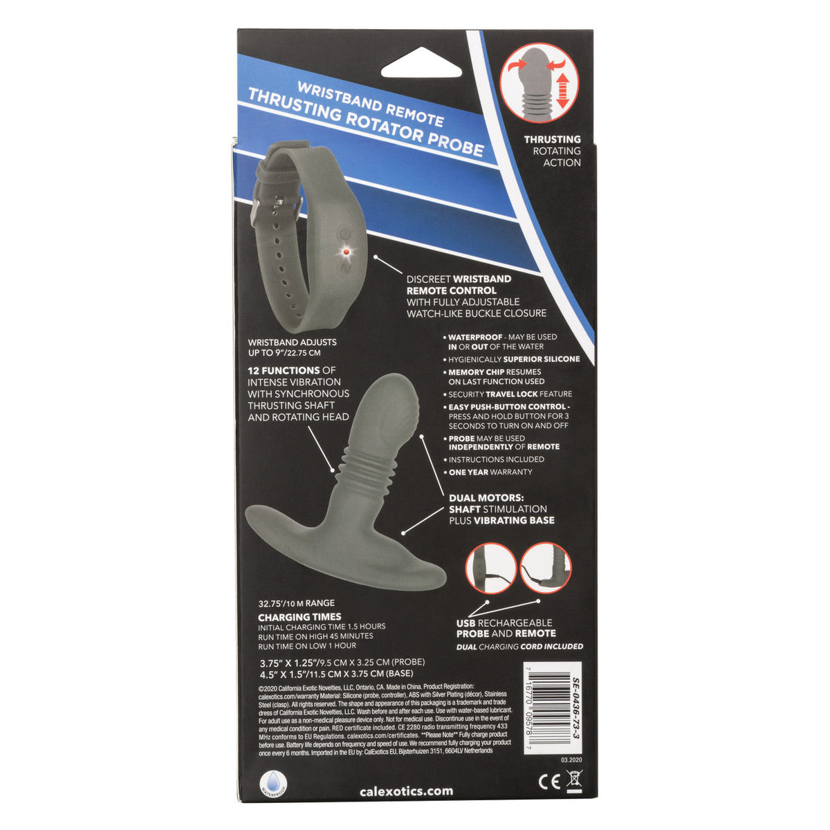 Eclipse Wristband Remote Thrusting & Rotating Prostate Probe