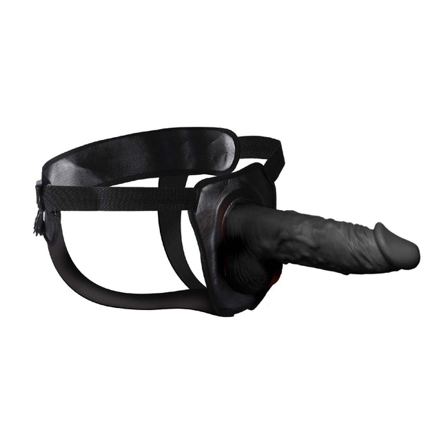 Erection Assistant 9.5 Inch Hollow Strap-On - Black