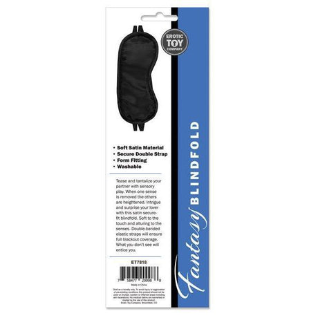 Erotic Toy Double Strap Satin Blindfold